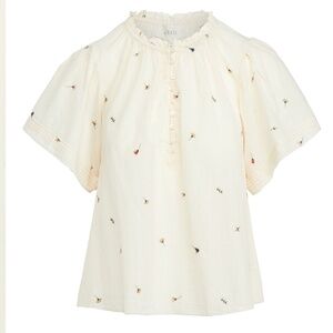 The Great flutter sleeve top